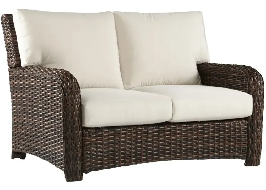 St Tropez Tob Outdoor Loveseat in Tobacco by South Sea Outdoor Living