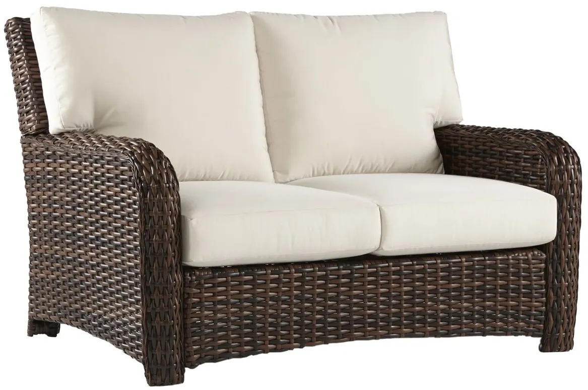 St Tropez Tob Outdoor Loveseat in Tobacco by South Sea Outdoor Living