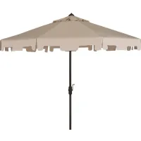 Zimmerman Market Umbrella in Beige by Safavieh