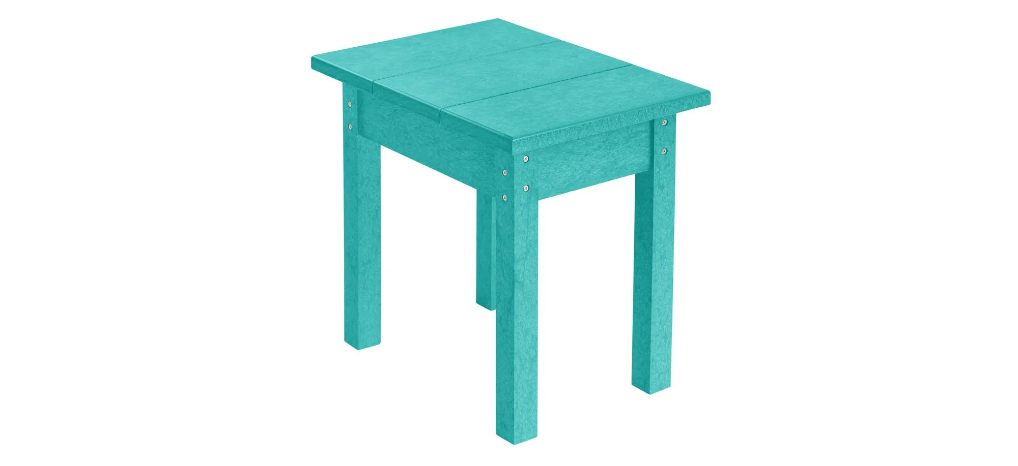 Generation Recycled Outdoor Side Table in Turquoise by C.R. Plastic Products