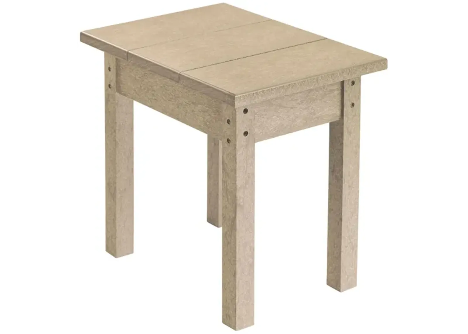 Generation Recycled Outdoor Side Table in Beige by C.R. Plastic Products