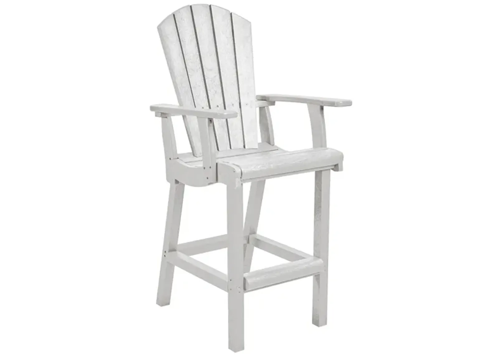 Generation Recycled Outdoor Classic Bar Height Arm Chair in White by C.R. Plastic Products