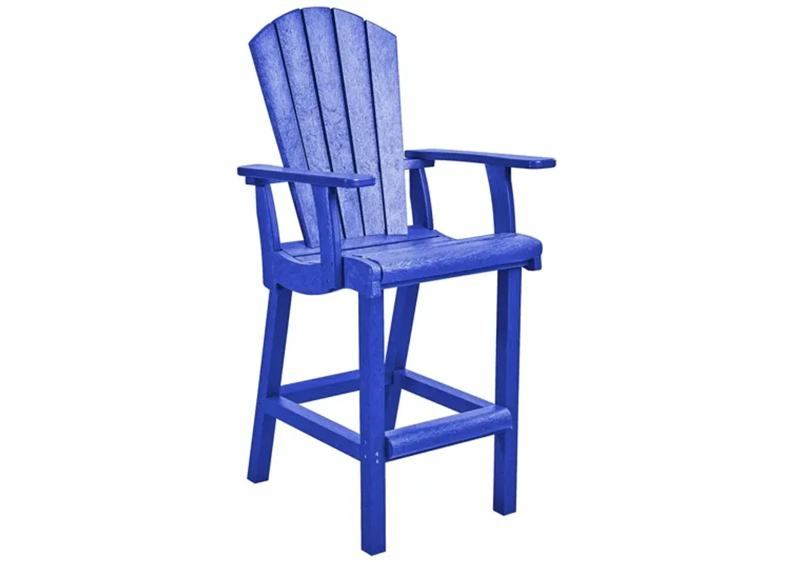 Generation Recycled Outdoor Classic Bar Height Arm Chair in Blue by C.R. Plastic Products