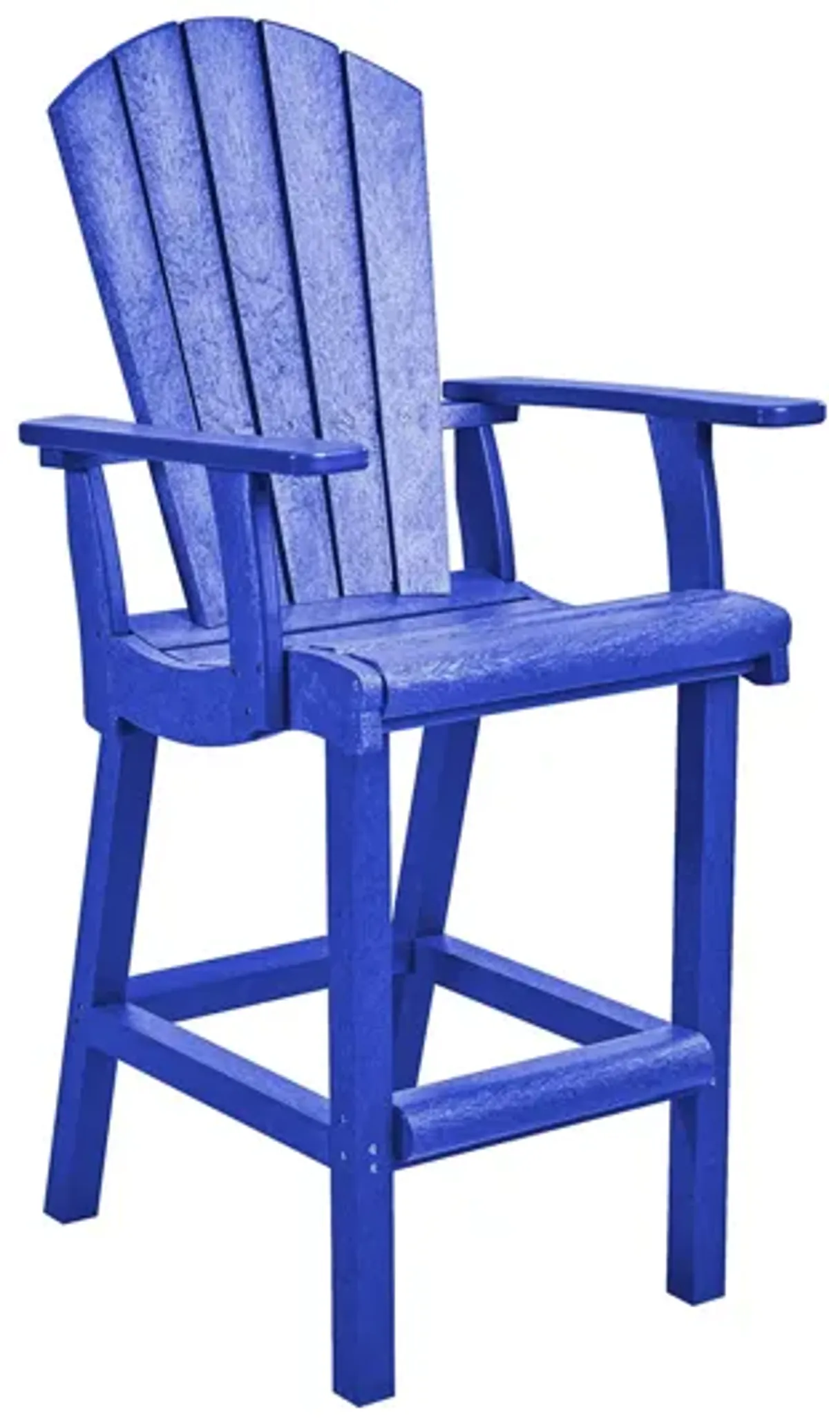 Generation Recycled Outdoor Classic Bar Height Arm Chair in Blue by C.R. Plastic Products