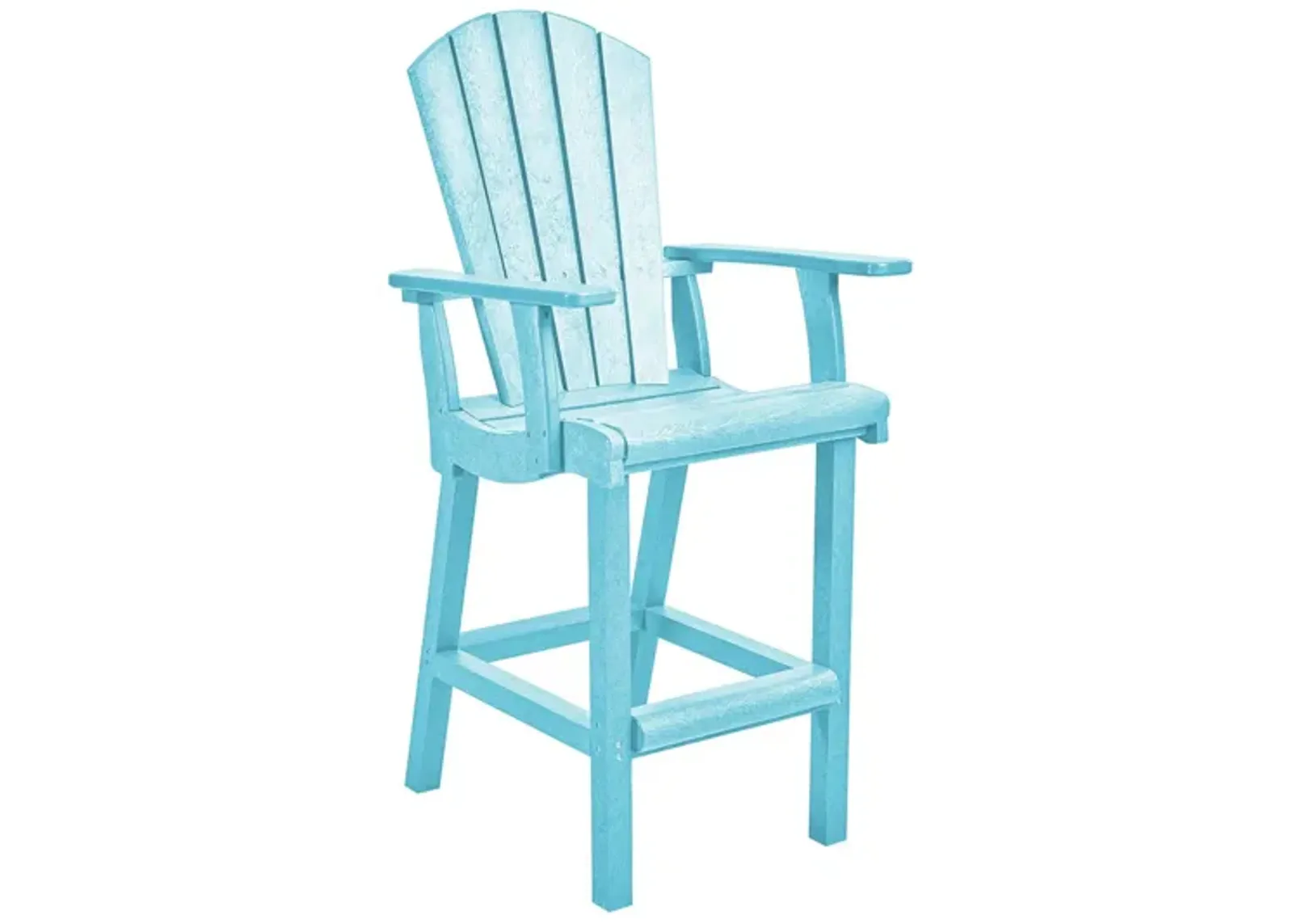 Generation Recycled Outdoor Classic Bar Height Arm Chair in Aqua by C.R. Plastic Products