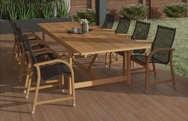 Lifestyle Garden Outdoor 9-pc. Rectangular Dining Set w/ Leaf