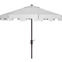 Burton 11 ft Rnd Market Umbrella in White by Safavieh