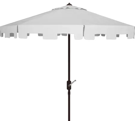 Burton 11 ft Rnd Market Umbrella in White by Safavieh