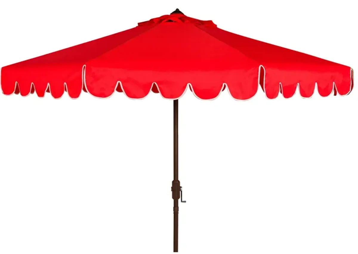 Doreen Single Scallop 9 ft Crank Outdoor Push Button Tilt Umbrella