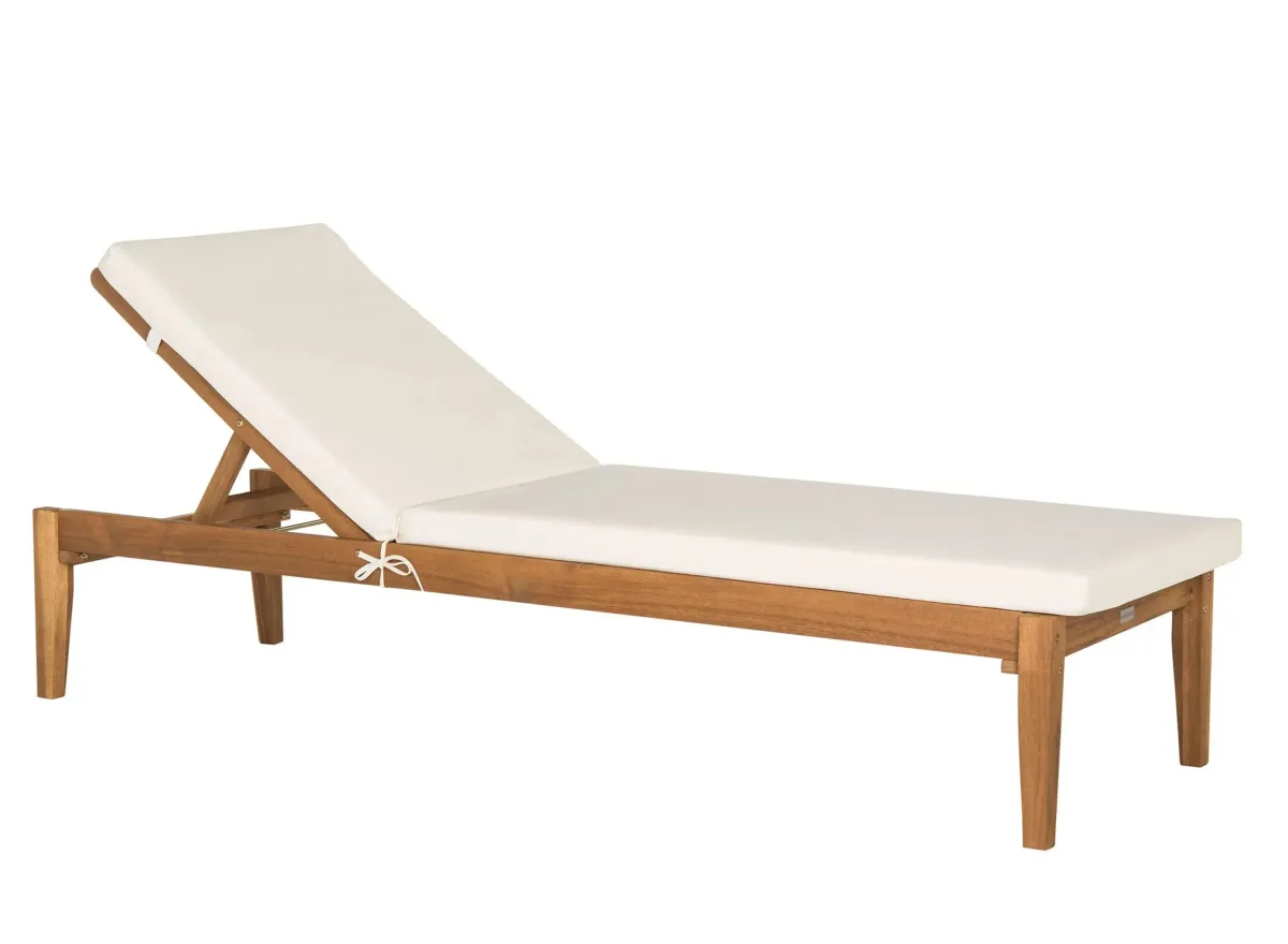 Izzy Sunlounger in Natural & Beige by Safavieh