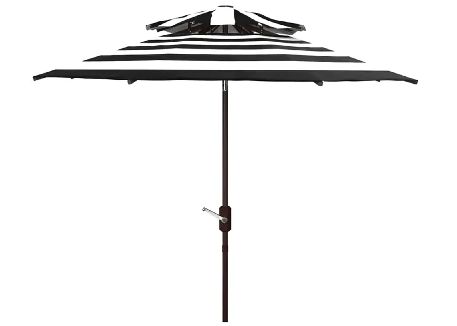 Marcie Fashion Line 9 ft Double Top Umbrella in Black Rust by Safavieh