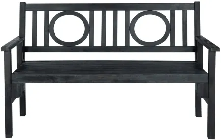 Piedmont Folding Bench in Dark Slate Grey by Safavieh