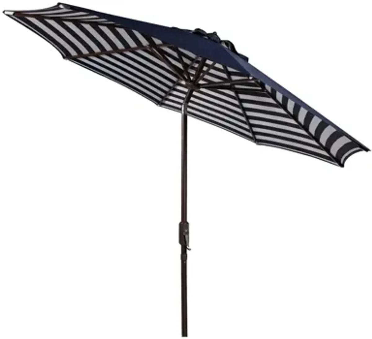 Shay Inside Out Striped 9 ft Crank Outdoor Auto Tilt Umbrella