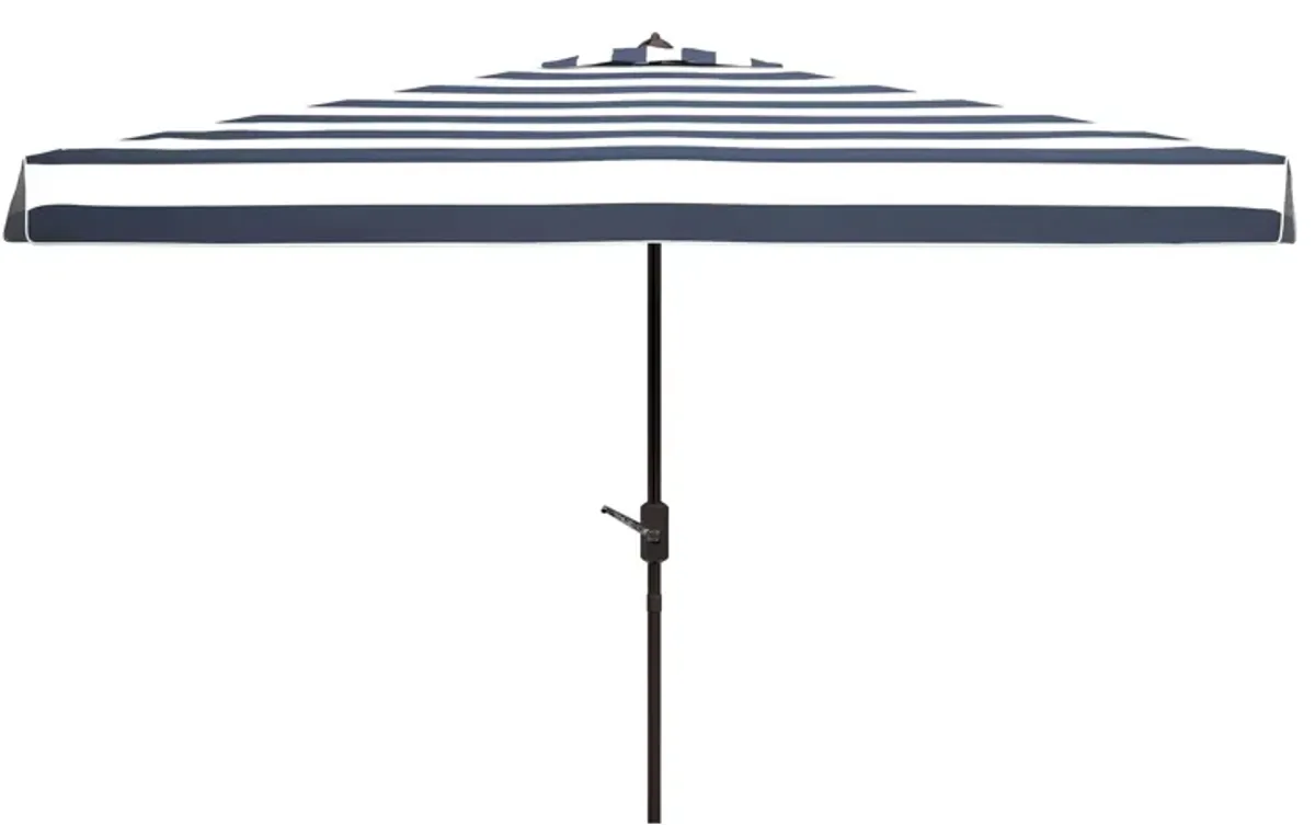 Torin Fashion Line 6.5 X 10 ft Rect Umbrella in Gray / Brown / White by Safavieh