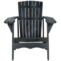 Vista Wine Glass Holder Adirondack Chair in Dark Slate Grey by Safavieh