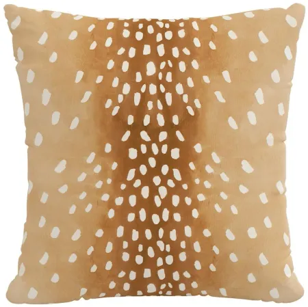 22" Outdoor Fawn Pillow in Fawn Natural by Skyline