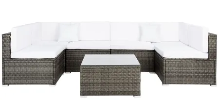 Noreen 3-pc. Outdoor Sectional Set in Brown by Safavieh