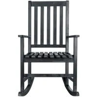 Wheezy Outdoor Rocking Chair in Dark Slate Gray by Safavieh