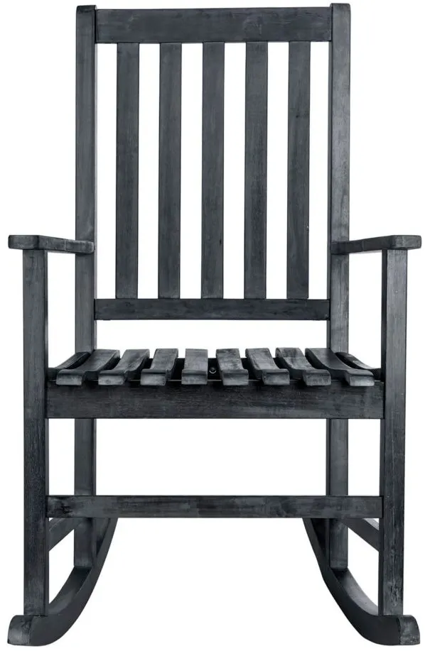 Wheezy Outdoor Rocking Chair in Dark Slate Gray by Safavieh