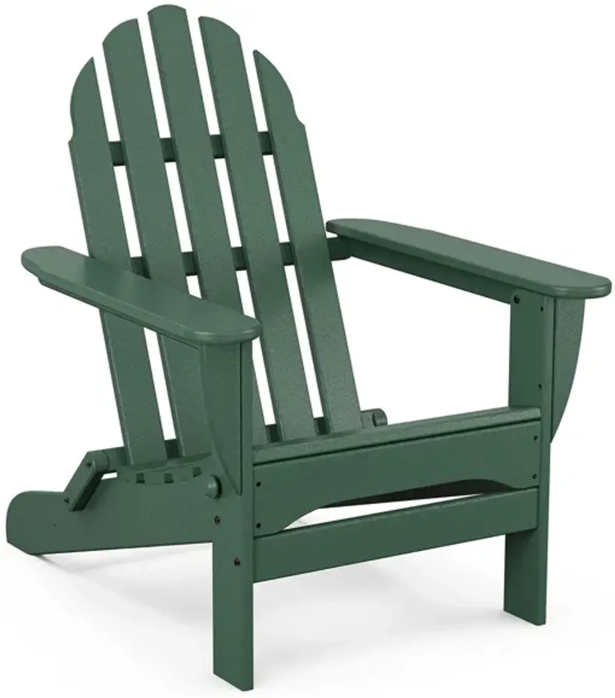 Classic Folding Adirondack Chair in Green by Polywood