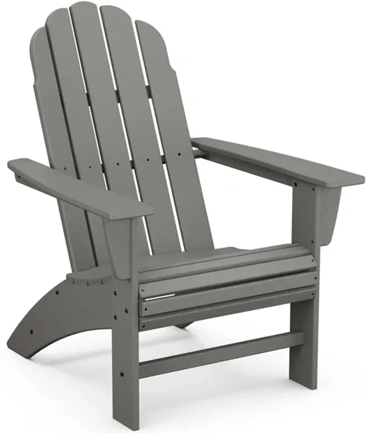 Vineyard Curveback Adirondack Chair in Slate Grey by Polywood