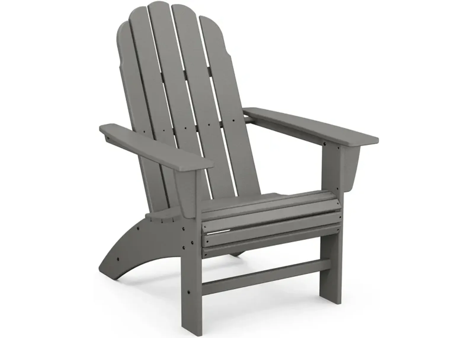 Vineyard Curveback Adirondack Chair in Slate Grey by Polywood