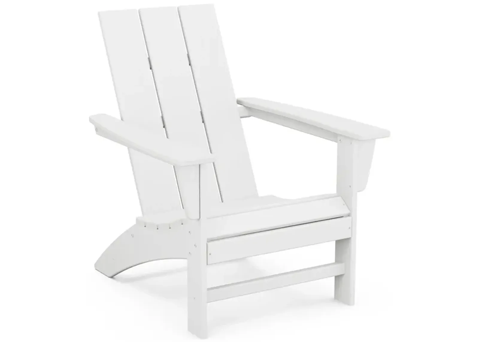 Modern Adirondack Chair in White by Polywood