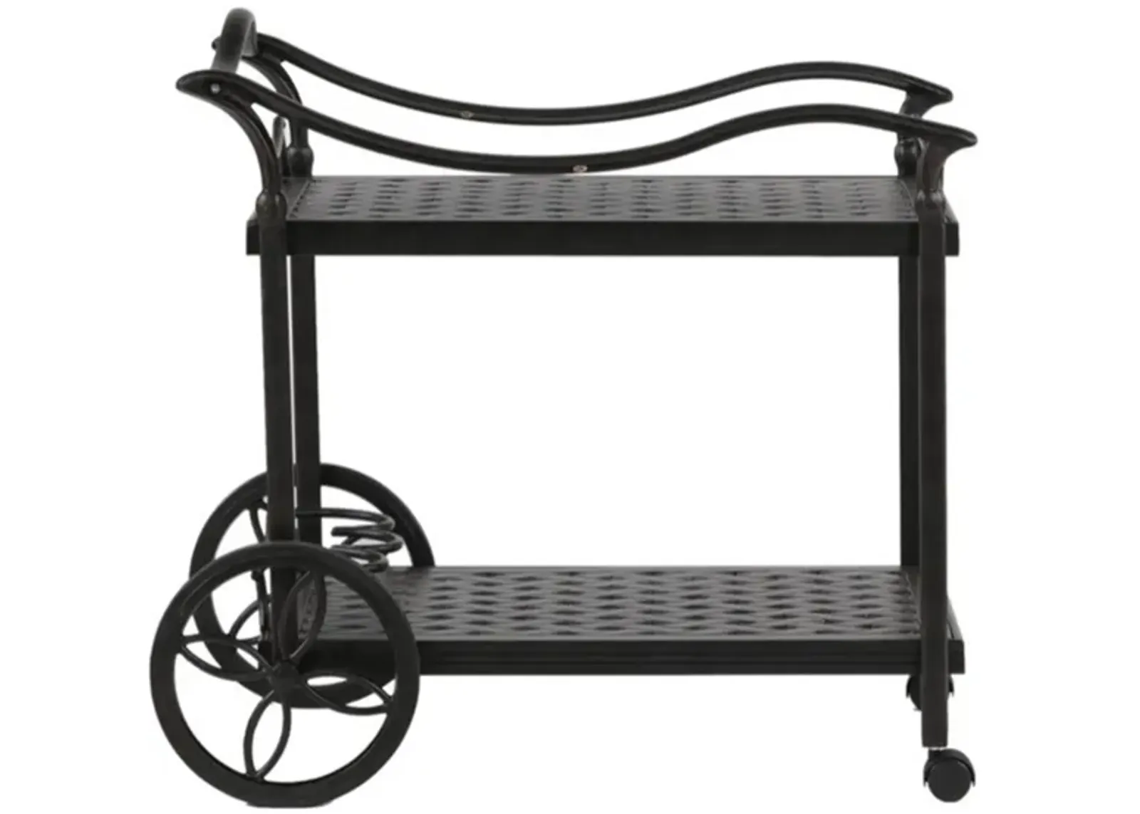 Castle Rock Outdoor Tea Cart in Dark Lava Bronze by Bellanest