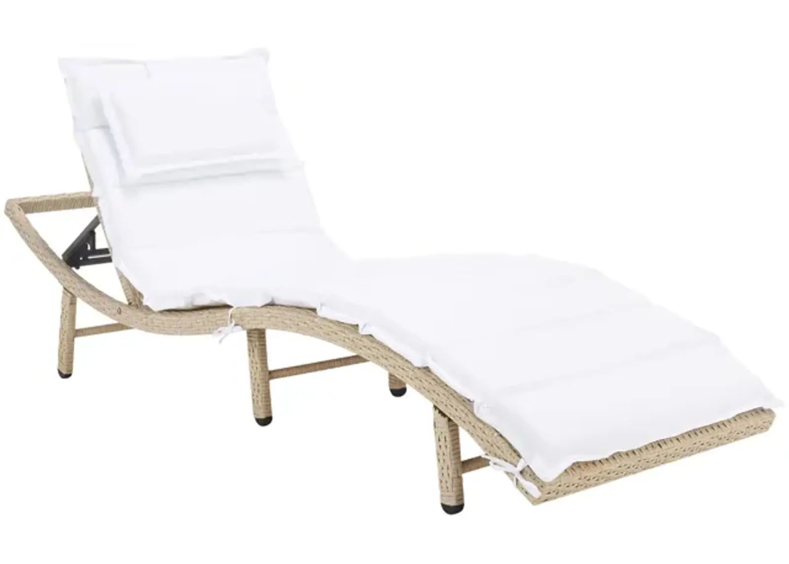 Inglewood Outdoor Sunlounger in White by Safavieh