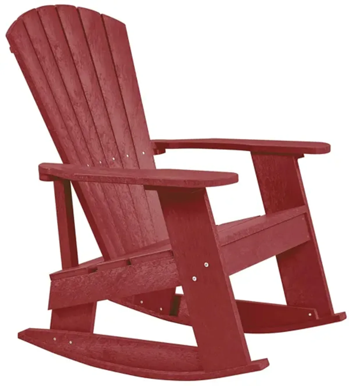 Capterra Casual Recycled Outdoor Adirondack Rocker in Red Rock by C.R. Plastic Products