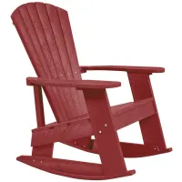 Capterra Casual Recycled Outdoor Adirondack Rocker in Milky White by C.R. Plastic Products