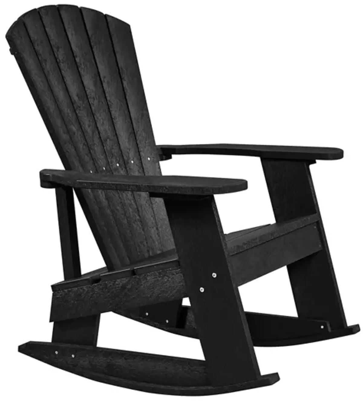 Capterra Casual Recycled Outdoor Adirondack Rocker in Onyx by C.R. Plastic Products