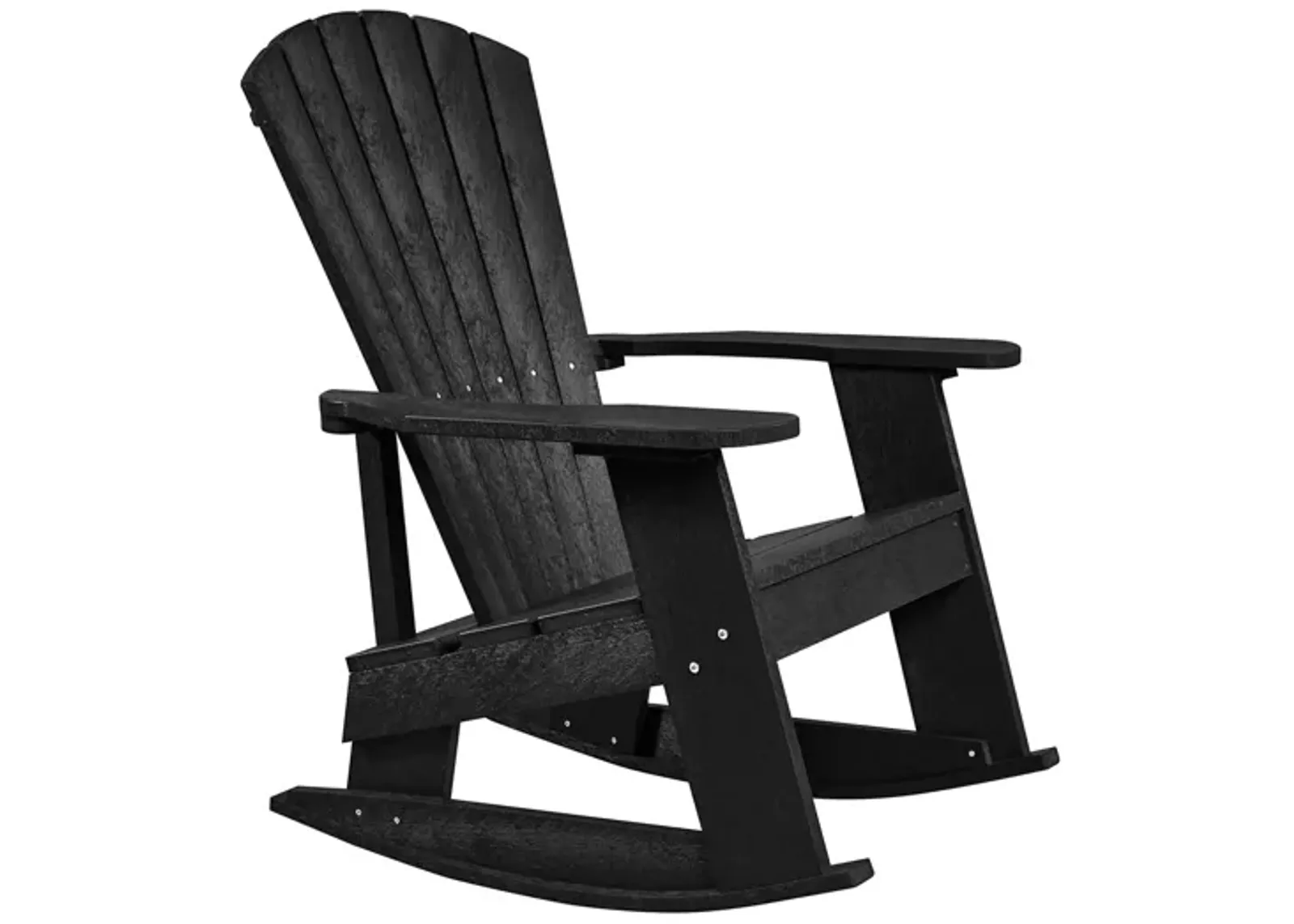 Capterra Casual Recycled Outdoor Adirondack Rocker in Onyx by C.R. Plastic Products