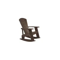 Capterra Casual Recycled Outdoor Adirondack Rocker in Gray And Cream by C.R. Plastic Products