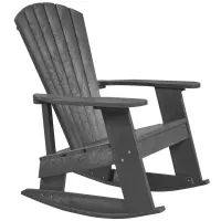 Capterra Casual Recycled Outdoor Adirondack Rocker in Gray by C.R. Plastic Products