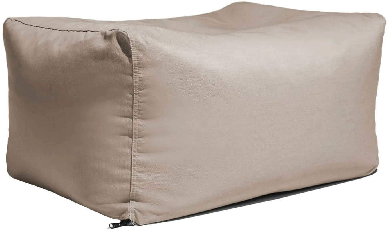 Lamont Outdoor Bean Bag Ottoman Bench in Charcoal by Foam Labs