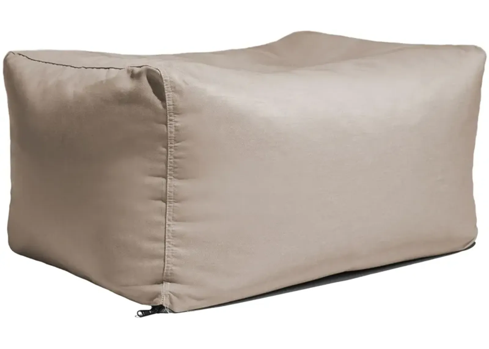 Lamont Outdoor Bean Bag Ottoman Bench in Charcoal by Foam Labs