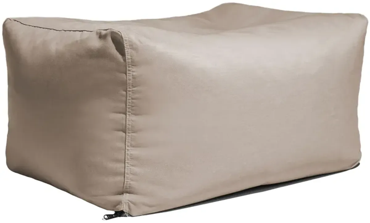 Lamont Outdoor Bean Bag Ottoman Bench in Charcoal by Foam Labs