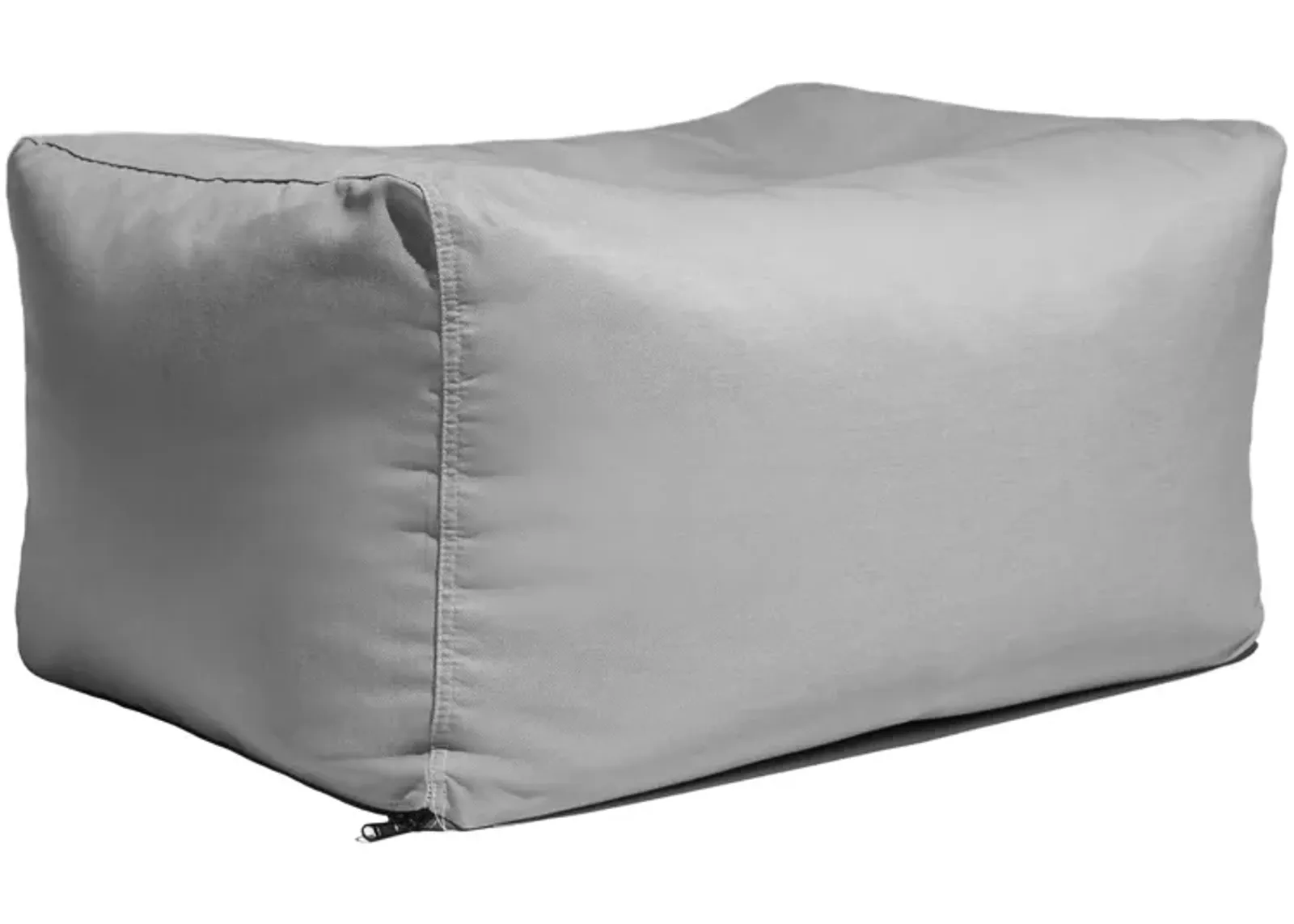 Lamont Outdoor Bean Bag Ottoman Bench in Charcoal by Foam Labs