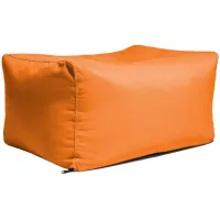 Lamont Outdoor Bean Bag Ottoman Bench in Charcoal by Foam Labs