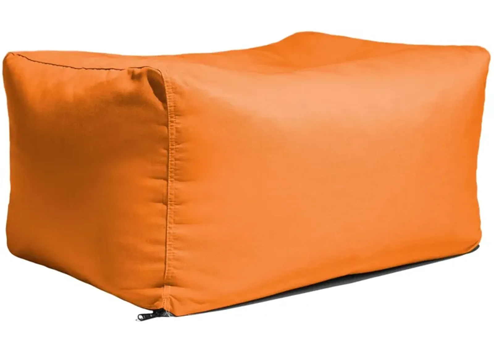 Lamont Outdoor Bean Bag Ottoman Bench in Charcoal by Foam Labs