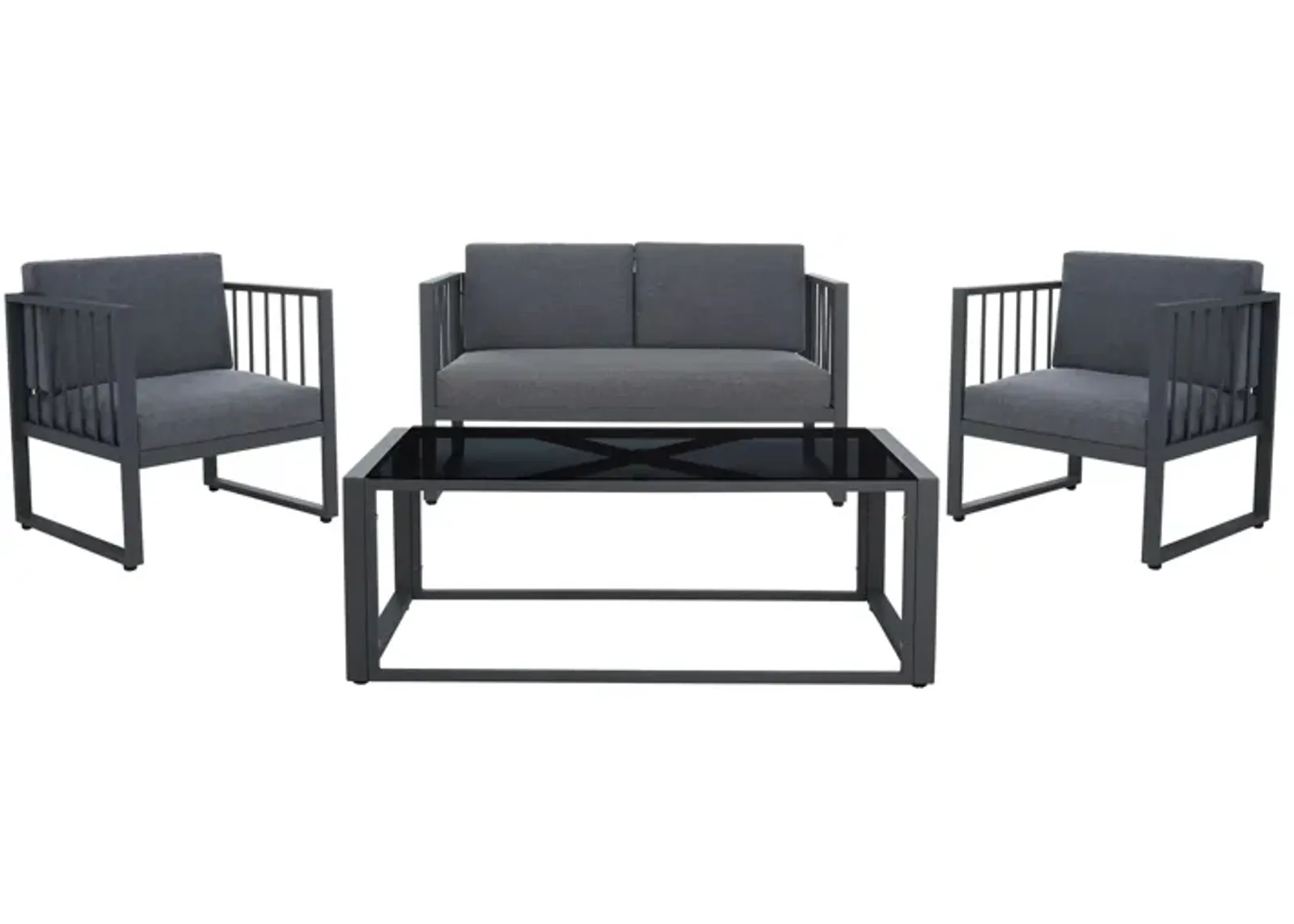 Holyoke 4-pc. Patio Set in Gray by Safavieh