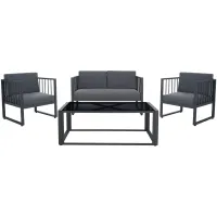 Holyoke 4 -pc Outdoor Living Set in Gray by Safavieh