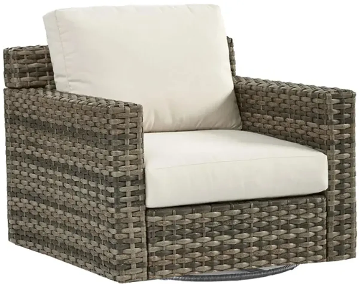 New Java Outdoor Swivel Glider in Sandstone by South Sea Outdoor Living