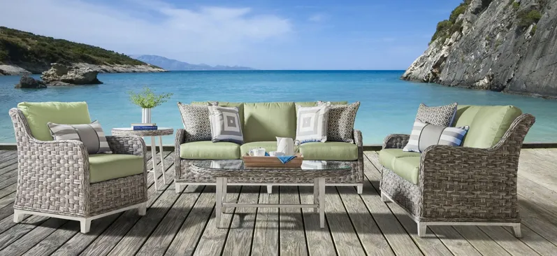 Grand Isle Sgr Outdoor Sofa in Soft Granite by South Sea Outdoor Living