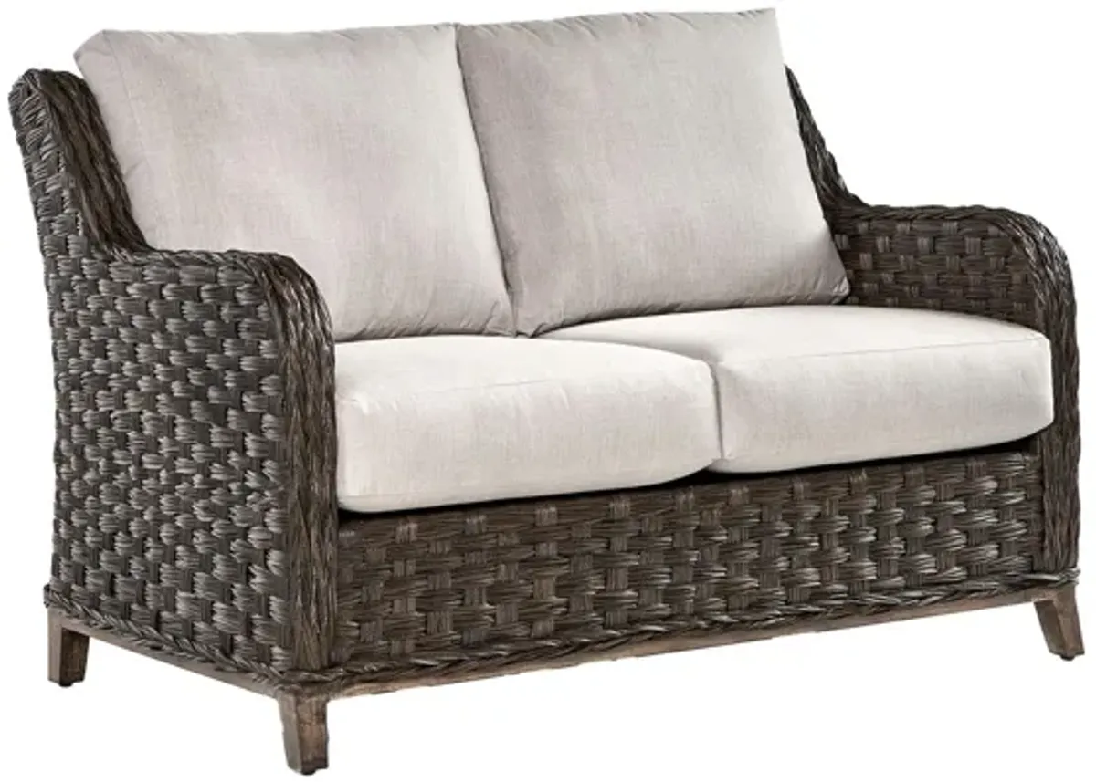 Grand Isle Dkc Outdoor Loveseat in Dark Carmel by South Sea Outdoor Living