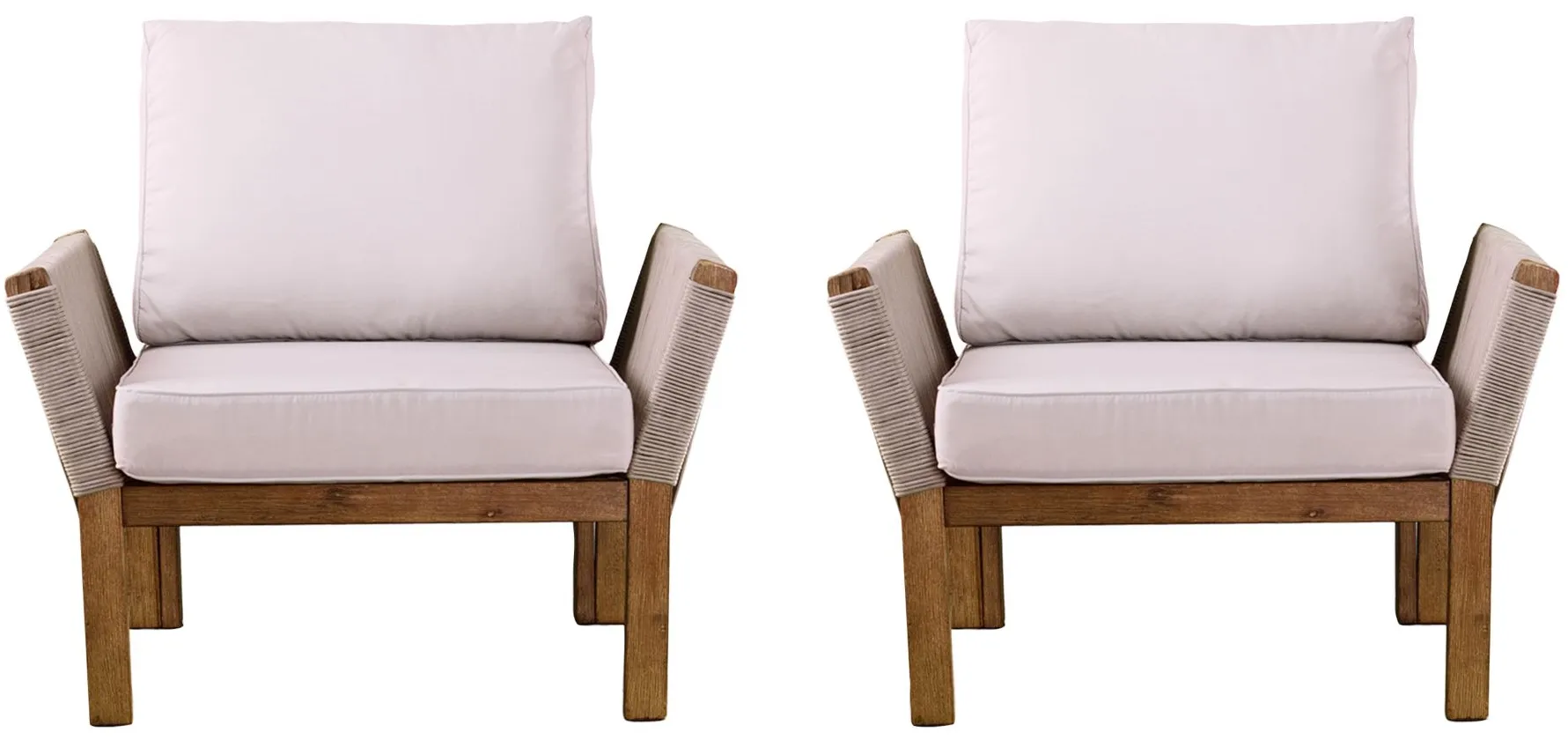 Savoy Outdoor Chairs - Set of 2 in Natural by SEI Furniture
