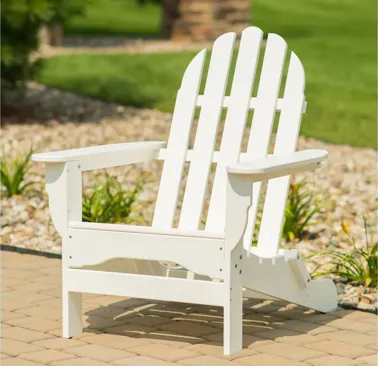 Icon Static Adirondack Chair in "White" by DUROGREEN OUTDOOR