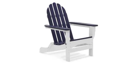 Icon Adirondack Chair in "White/Navy" by DUROGREEN OUTDOOR