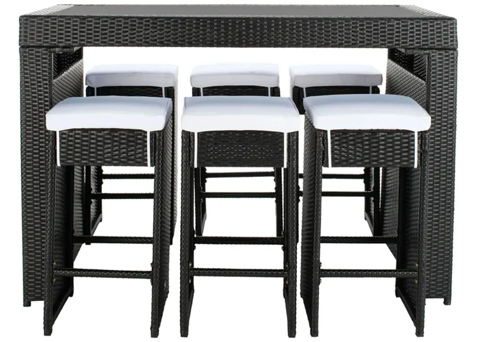 Bryant 7-pc. Outdoor Dining Set in Navy by Safavieh